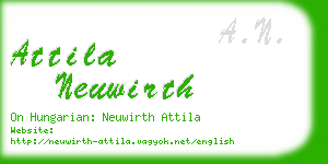 attila neuwirth business card